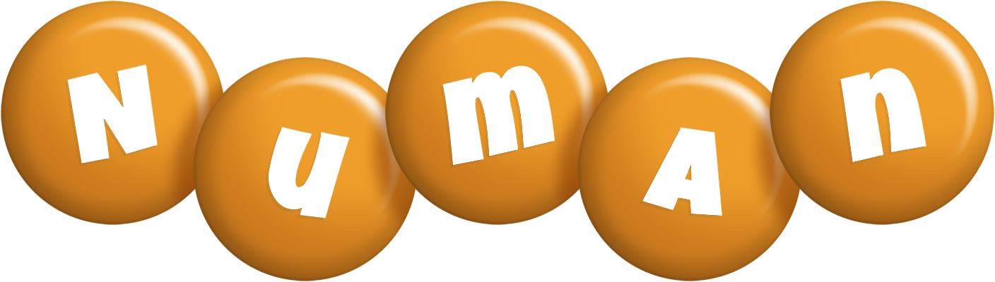 Numan candy-orange logo
