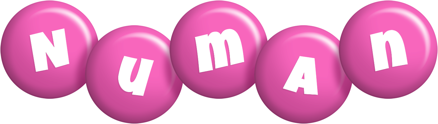 Numan candy-pink logo