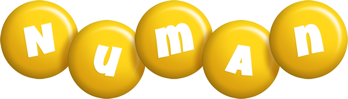Numan candy-yellow logo
