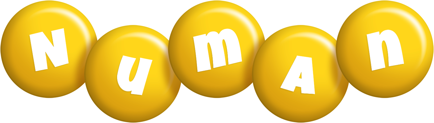 Numan candy-yellow logo