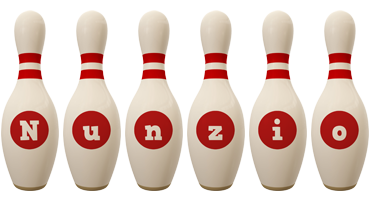 Nunzio bowling-pin logo