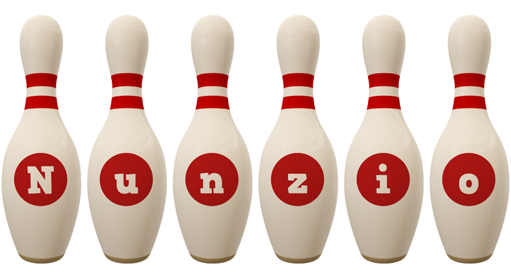 Nunzio bowling-pin logo