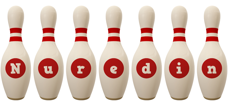 Nuredin bowling-pin logo