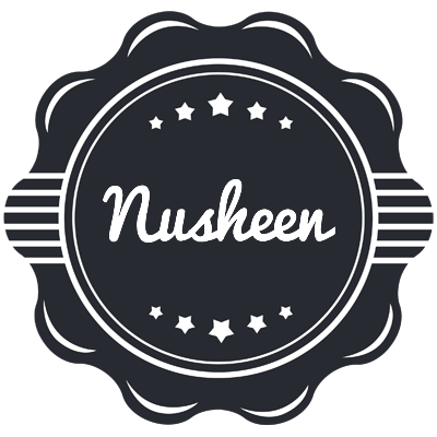 Nusheen badge logo