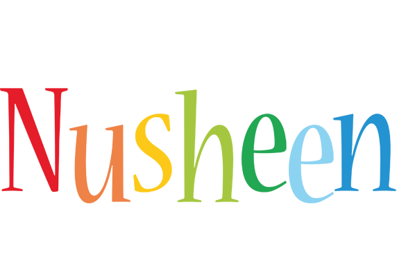 Nusheen birthday logo