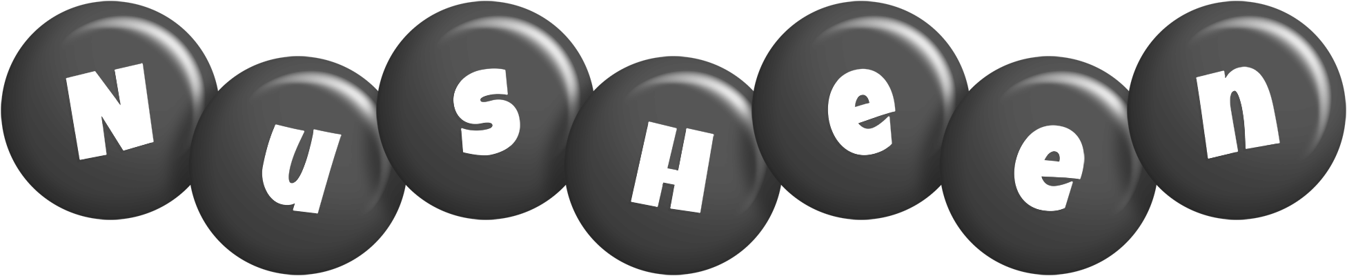 Nusheen candy-black logo