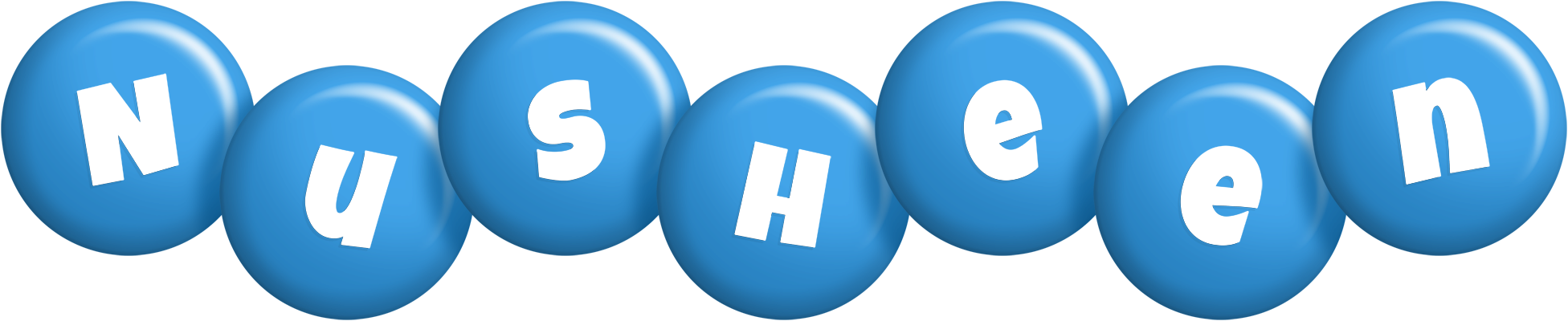 Nusheen candy-blue logo
