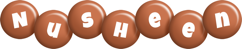 Nusheen candy-brown logo