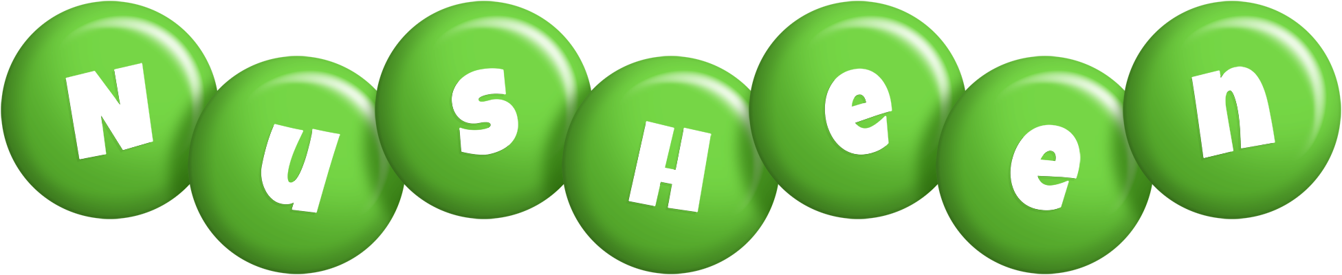Nusheen candy-green logo