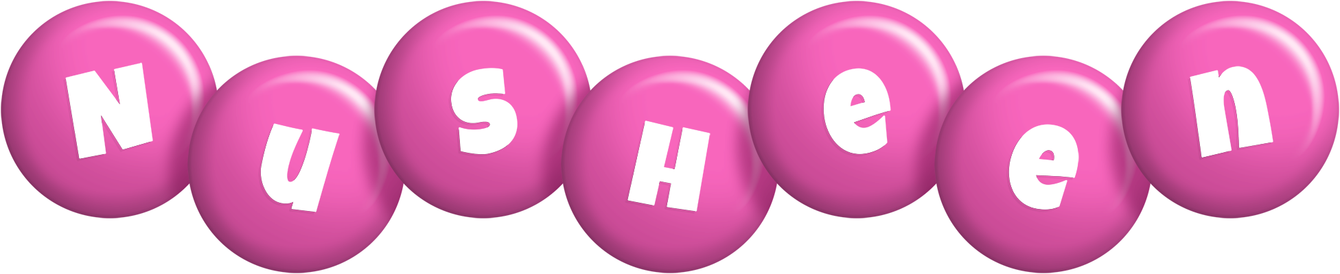 Nusheen candy-pink logo