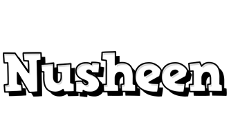 Nusheen snowing logo