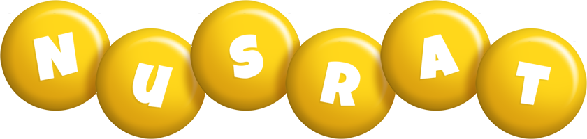 Nusrat candy-yellow logo