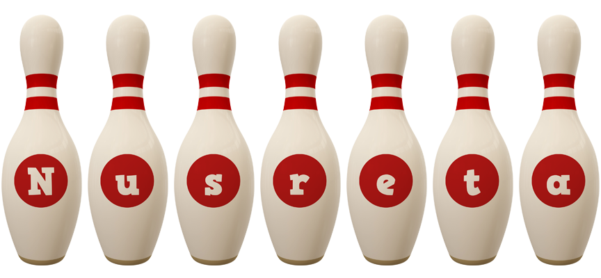 Nusreta bowling-pin logo