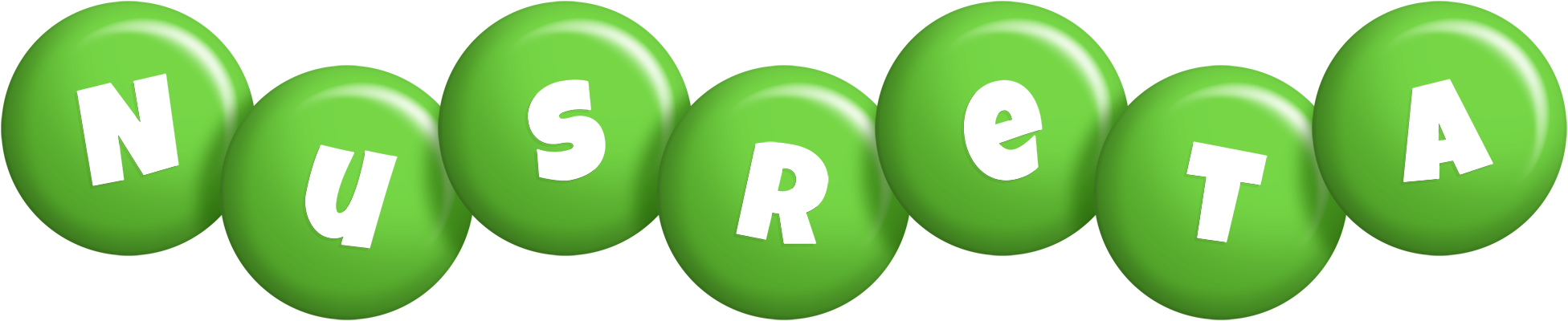 Nusreta candy-green logo