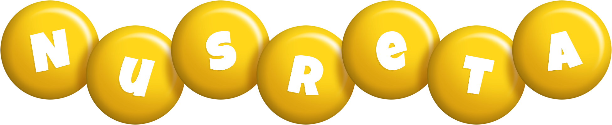 Nusreta candy-yellow logo