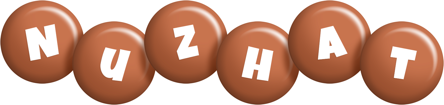 Nuzhat candy-brown logo