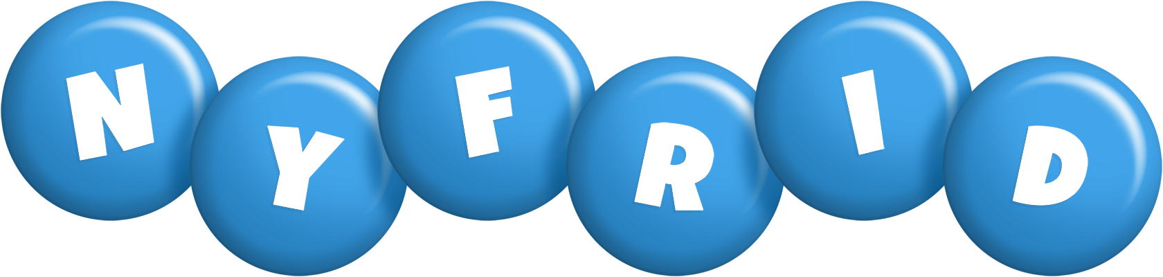 Nyfrid candy-blue logo
