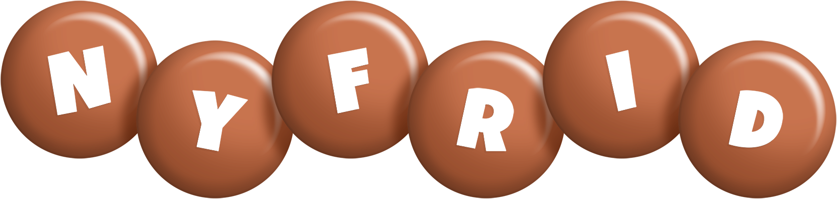 Nyfrid candy-brown logo
