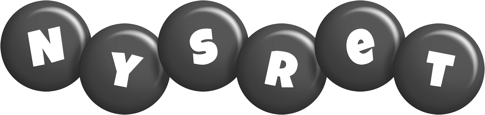 Nysret candy-black logo