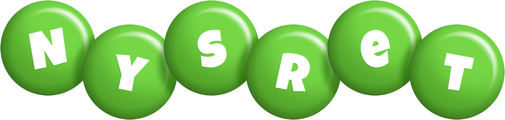 Nysret candy-green logo
