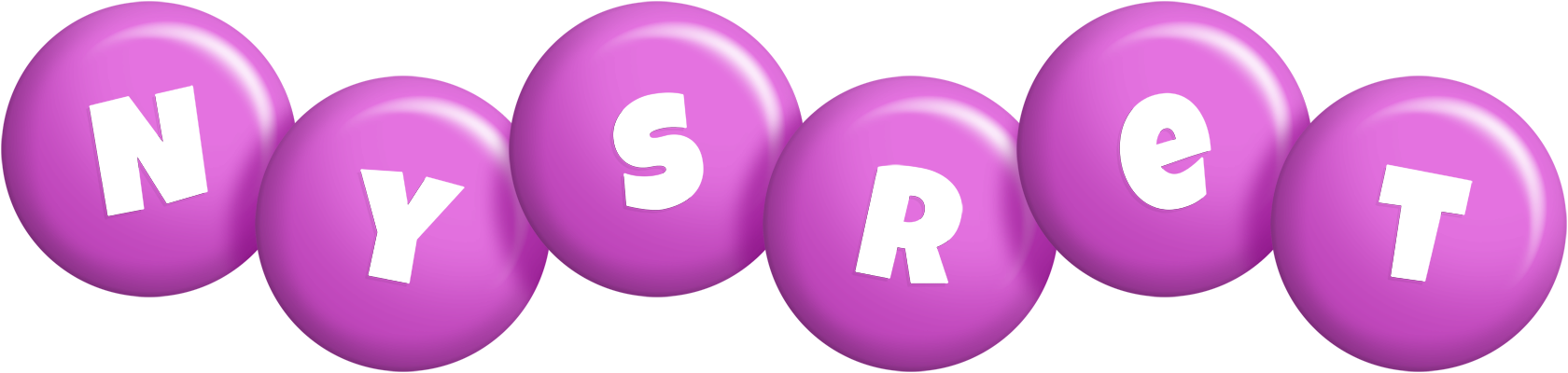 Nysret candy-purple logo