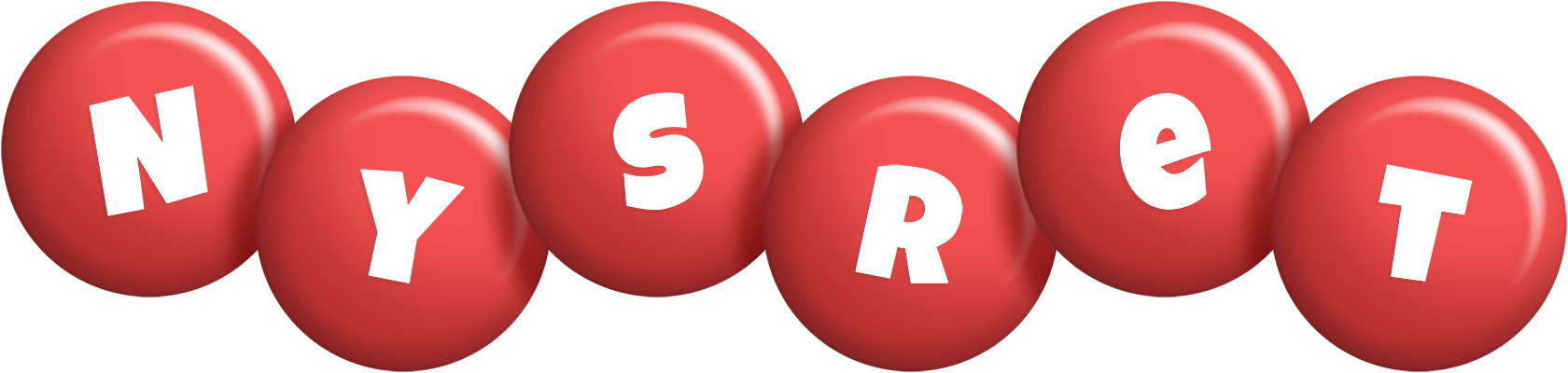 Nysret candy-red logo