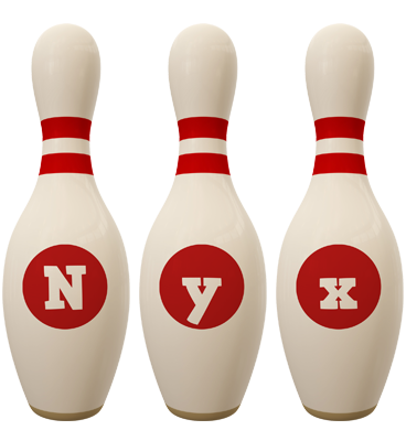Nyx bowling-pin logo