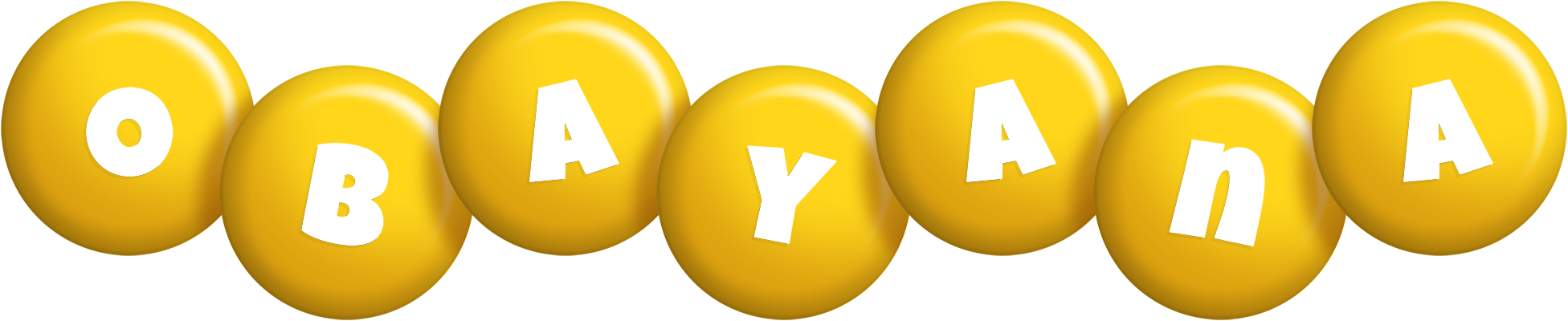 Obayana candy-yellow logo