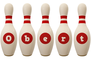 Obert bowling-pin logo