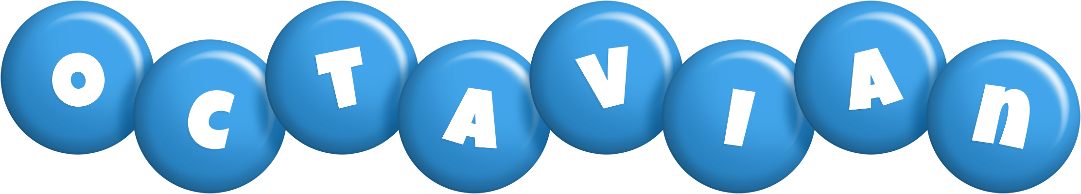 Octavian candy-blue logo