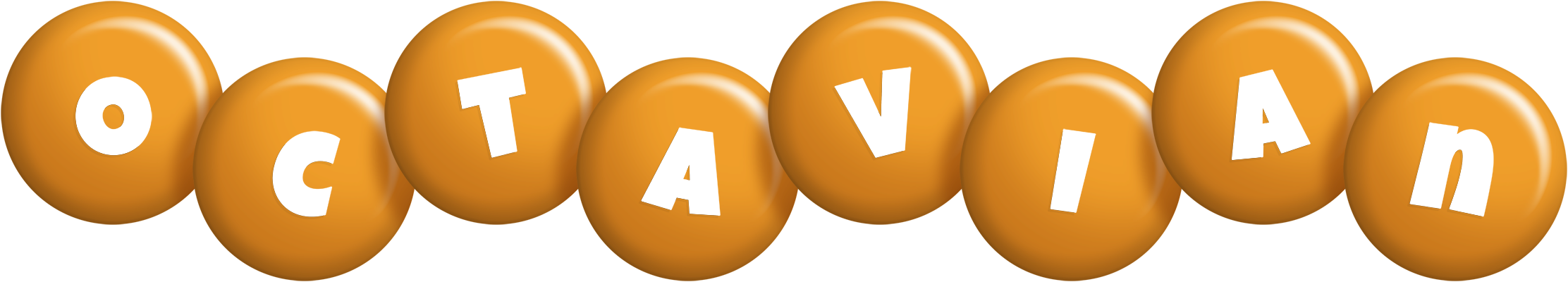 Octavian candy-orange logo
