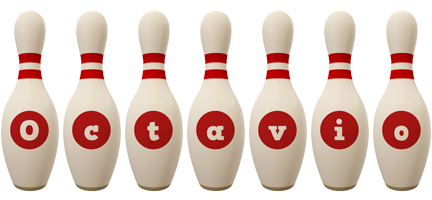 Octavio bowling-pin logo