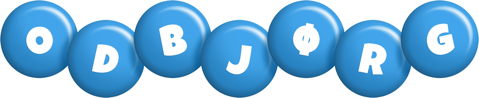 Odbjørg candy-blue logo