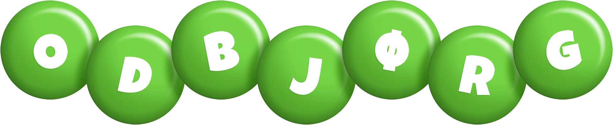 Odbjørg candy-green logo