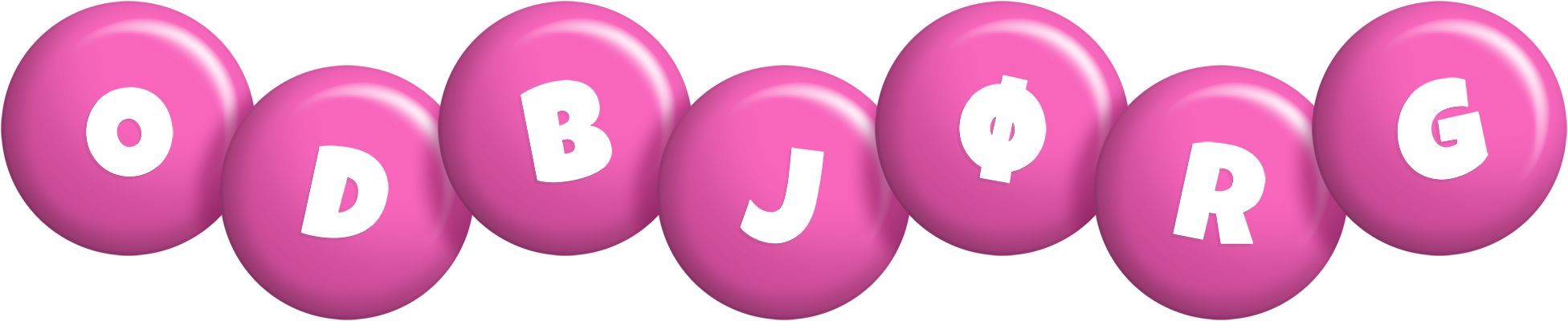 Odbjørg candy-pink logo