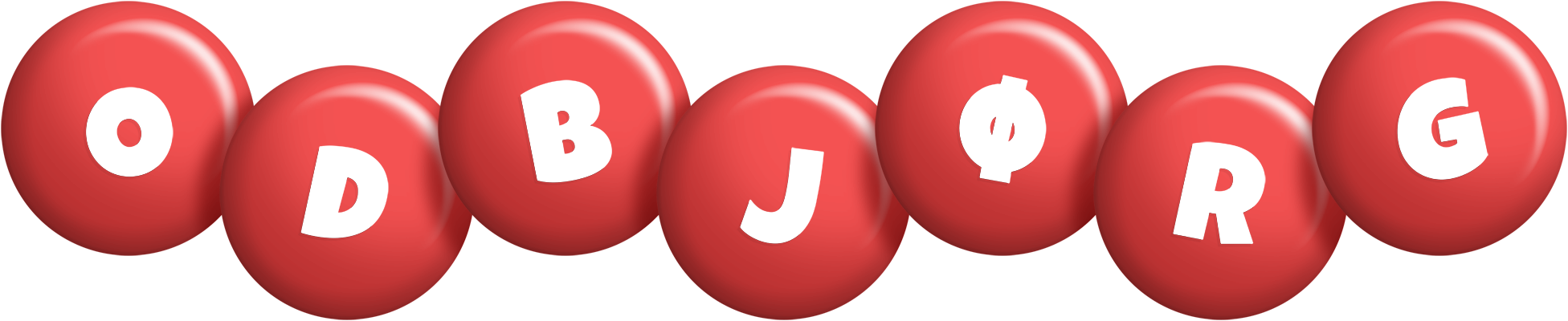 Odbjørg candy-red logo