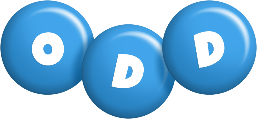 Odd candy-blue logo