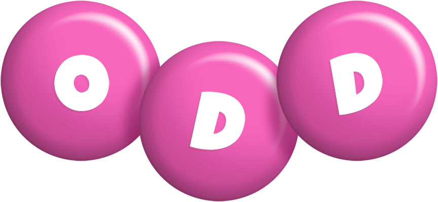 Odd candy-pink logo