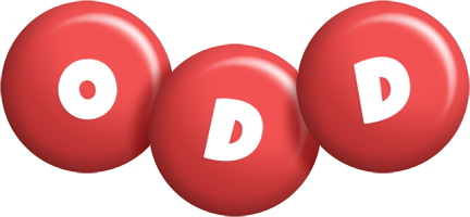 Odd candy-red logo
