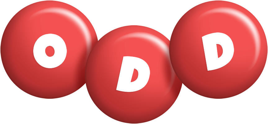 Odd candy-red logo