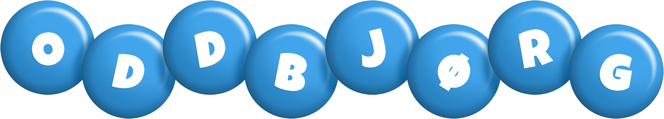 Oddbjørg candy-blue logo