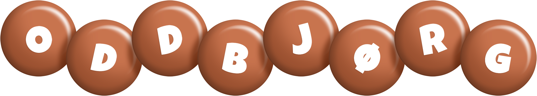 Oddbjørg candy-brown logo