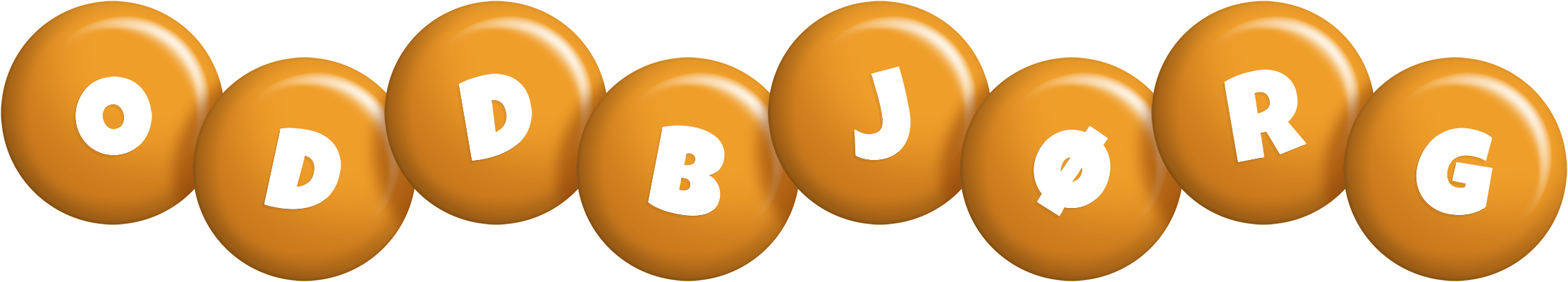 Oddbjørg candy-orange logo