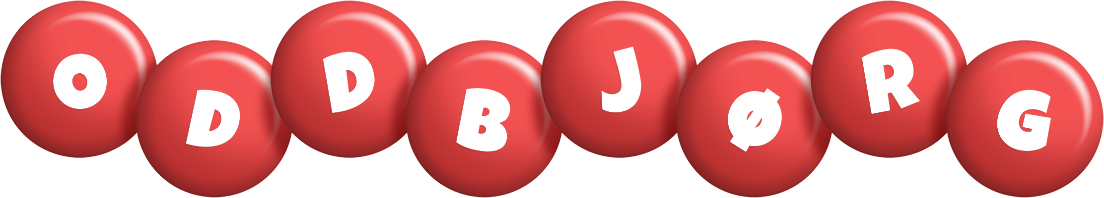 Oddbjørg candy-red logo