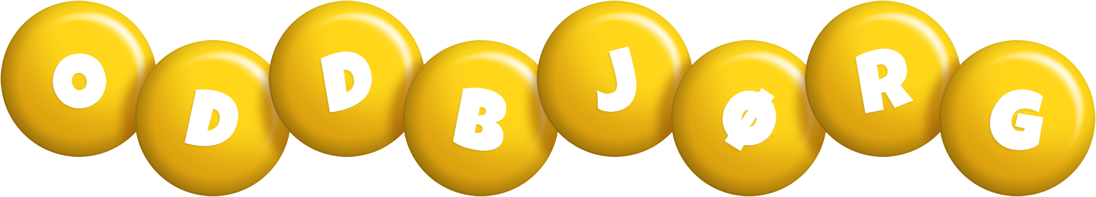 Oddbjørg candy-yellow logo