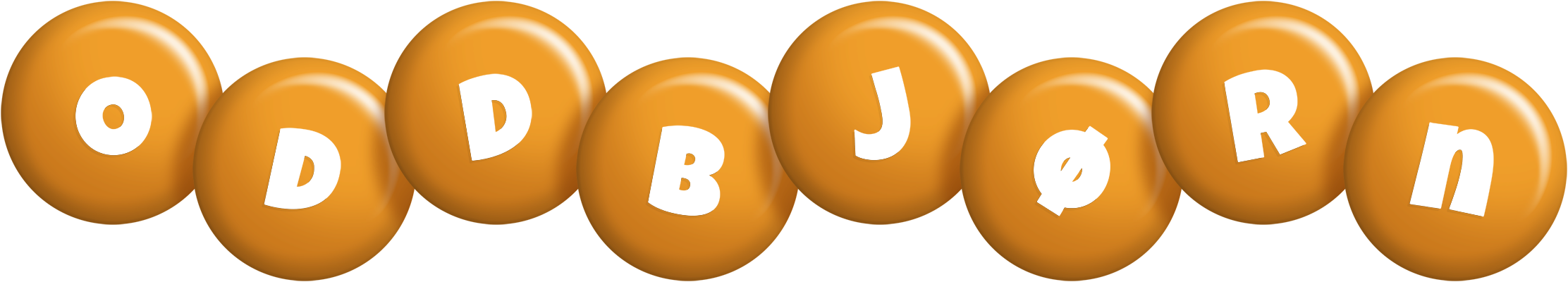 Oddbjørn candy-orange logo