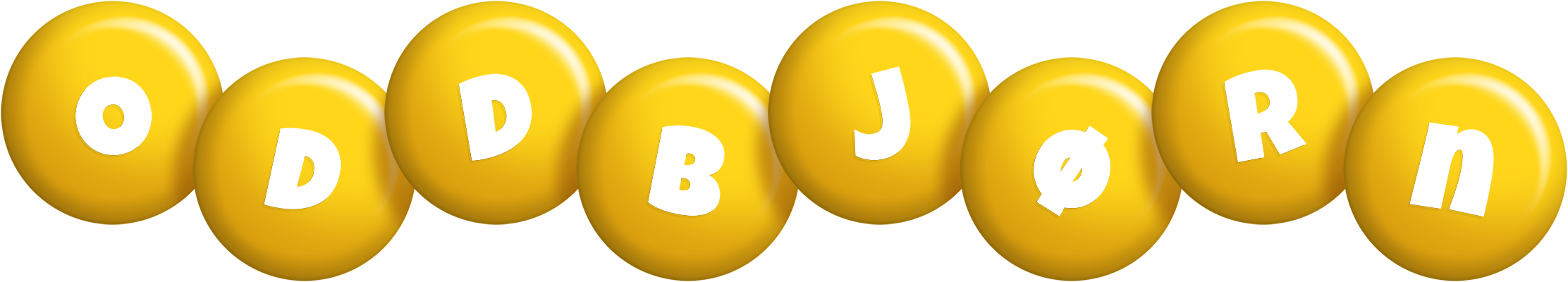 Oddbjørn candy-yellow logo