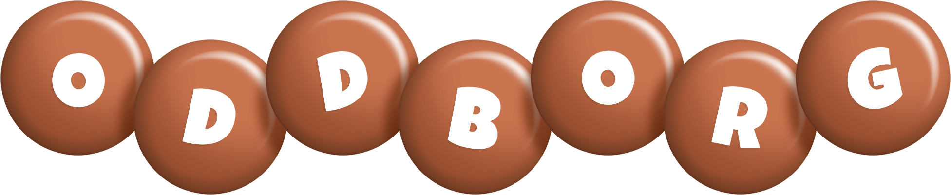 Oddborg candy-brown logo