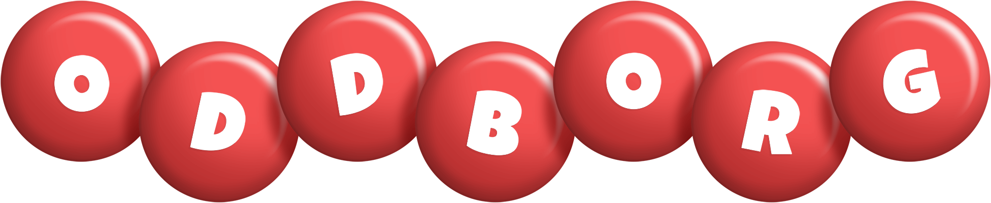 Oddborg candy-red logo