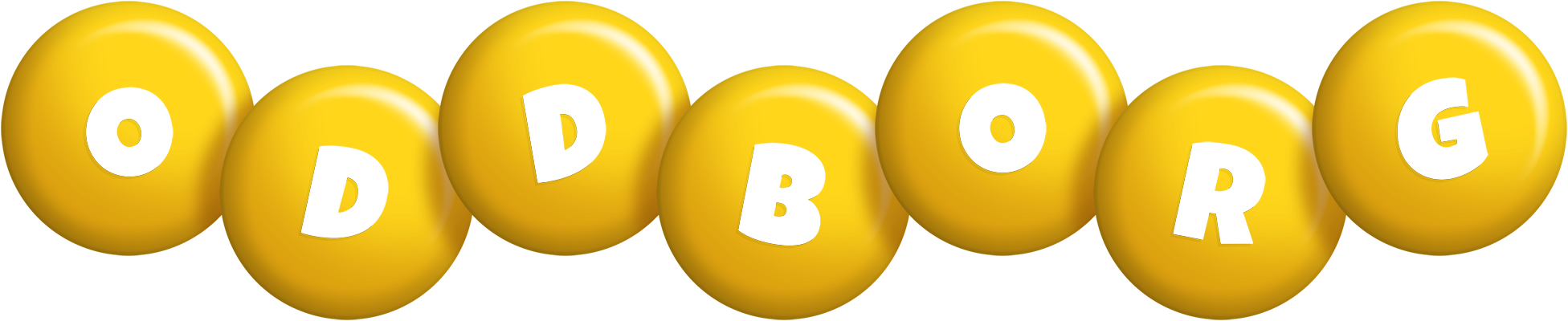 Oddborg candy-yellow logo